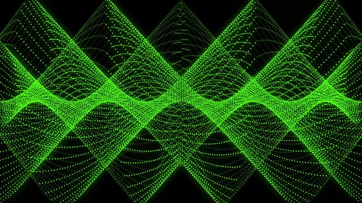 Green color Dot Shape Pattern animation motion graphics