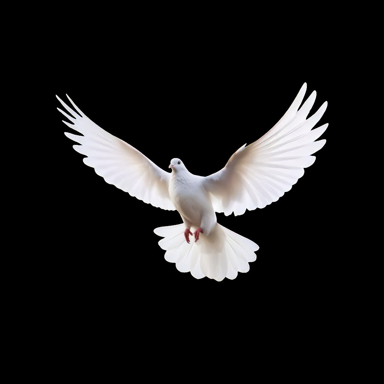 Elegante paloma blanca surcando el cielo