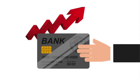 finances and economy online with credit card