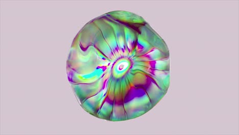 abstract iridescent geometric sphere