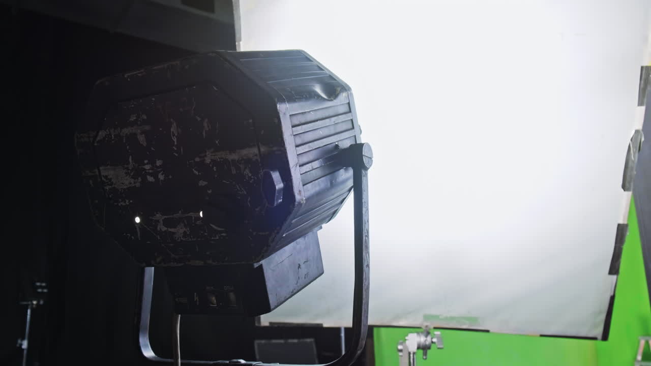 Professional lighting equipment on the movie set