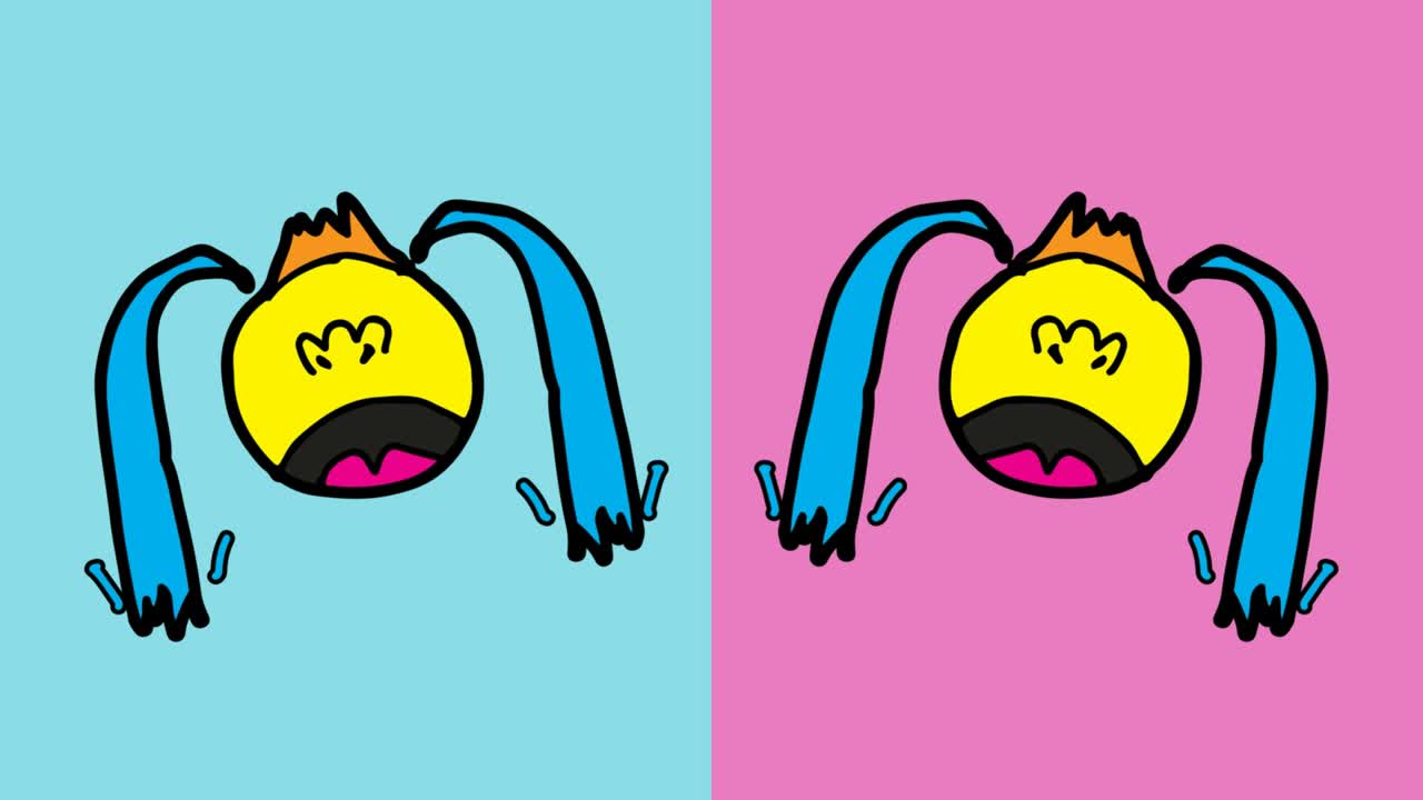 아이들의 울음소리 테마를 가진 팝 아트 무결한 배경 그림을 그리는 아이들