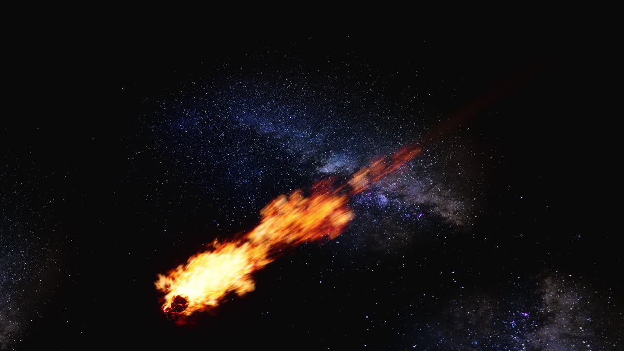 Fiery Asteroid Impacting Earth Like Planet