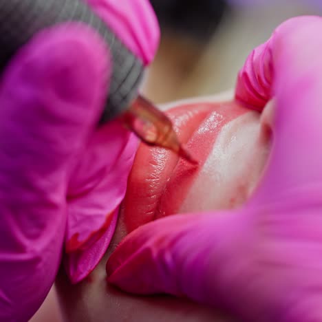 makeup in beauty salon