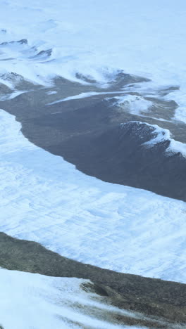 aerial view of snowy mountains