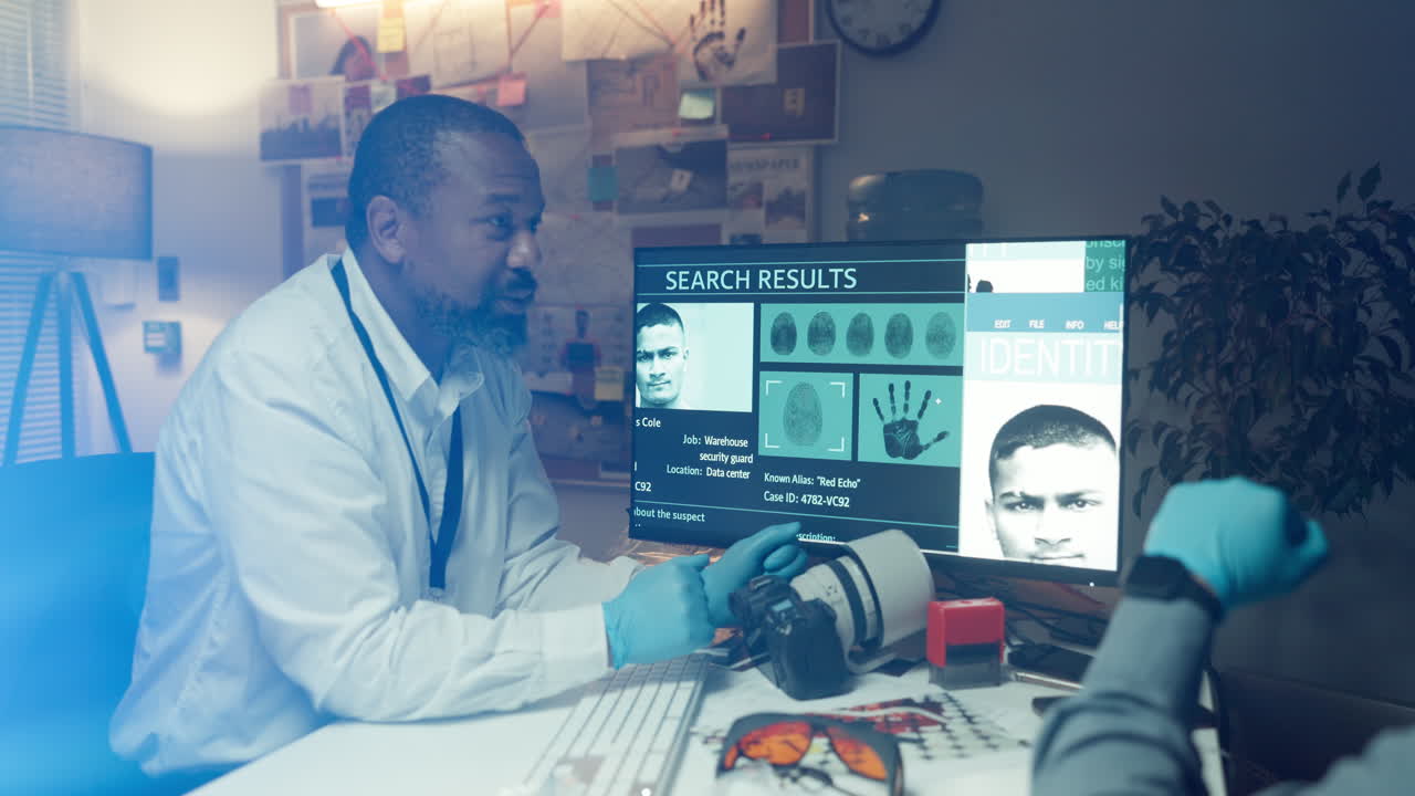 Police Detectives Investigating a Crime