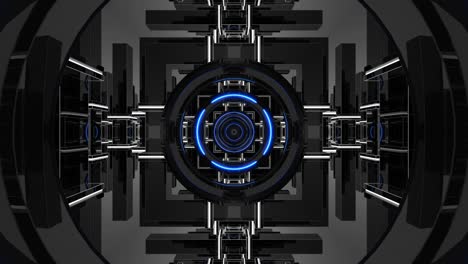 corredor de fondo del club nocturno de bucle abstracto azul
