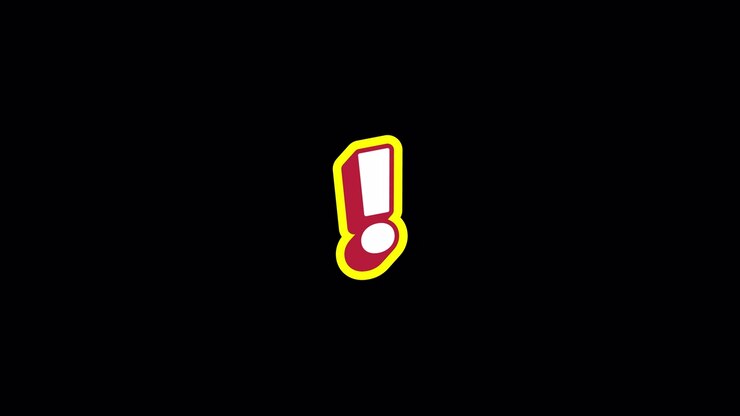 Exclamation Mark on Black Background
