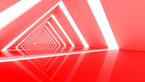 corredor de bucle de triángulo atractivo rojo