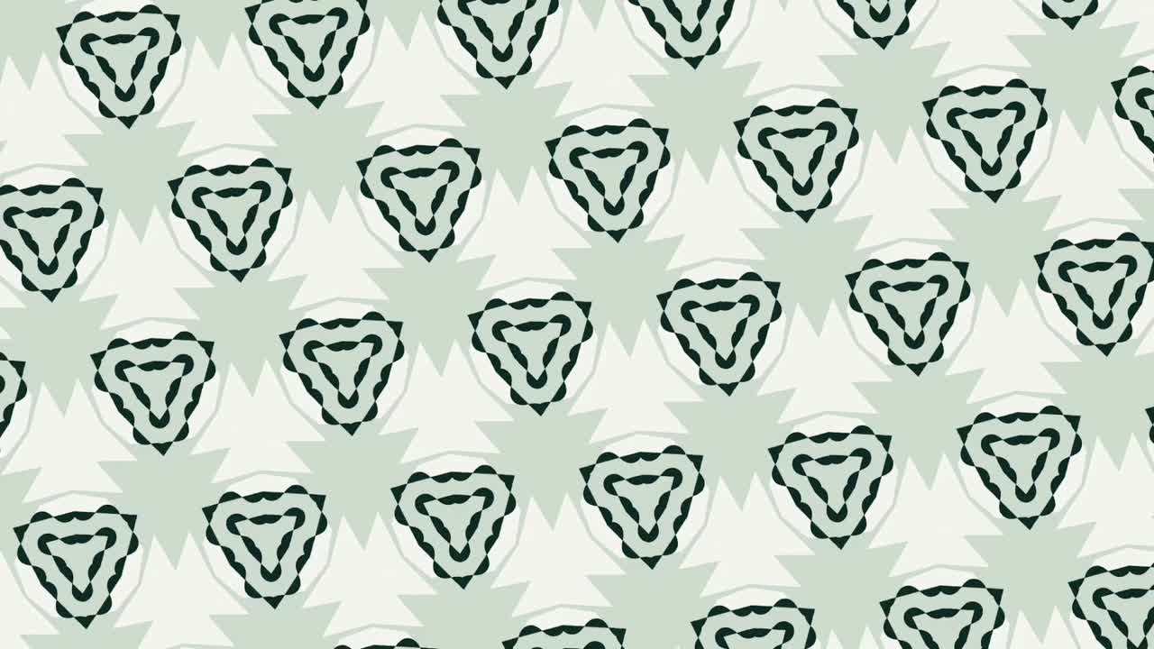 gráfico de movimiento de elementos simétricos irregulares que giran en el sentido de las agujas del reloj