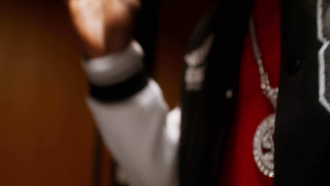 Close-up of a Man's Hand and Fashion Details