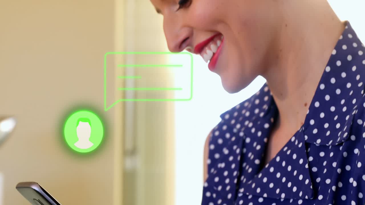 animación del usuario sobre sobre el usuario que utiliza el teléfono inteligente