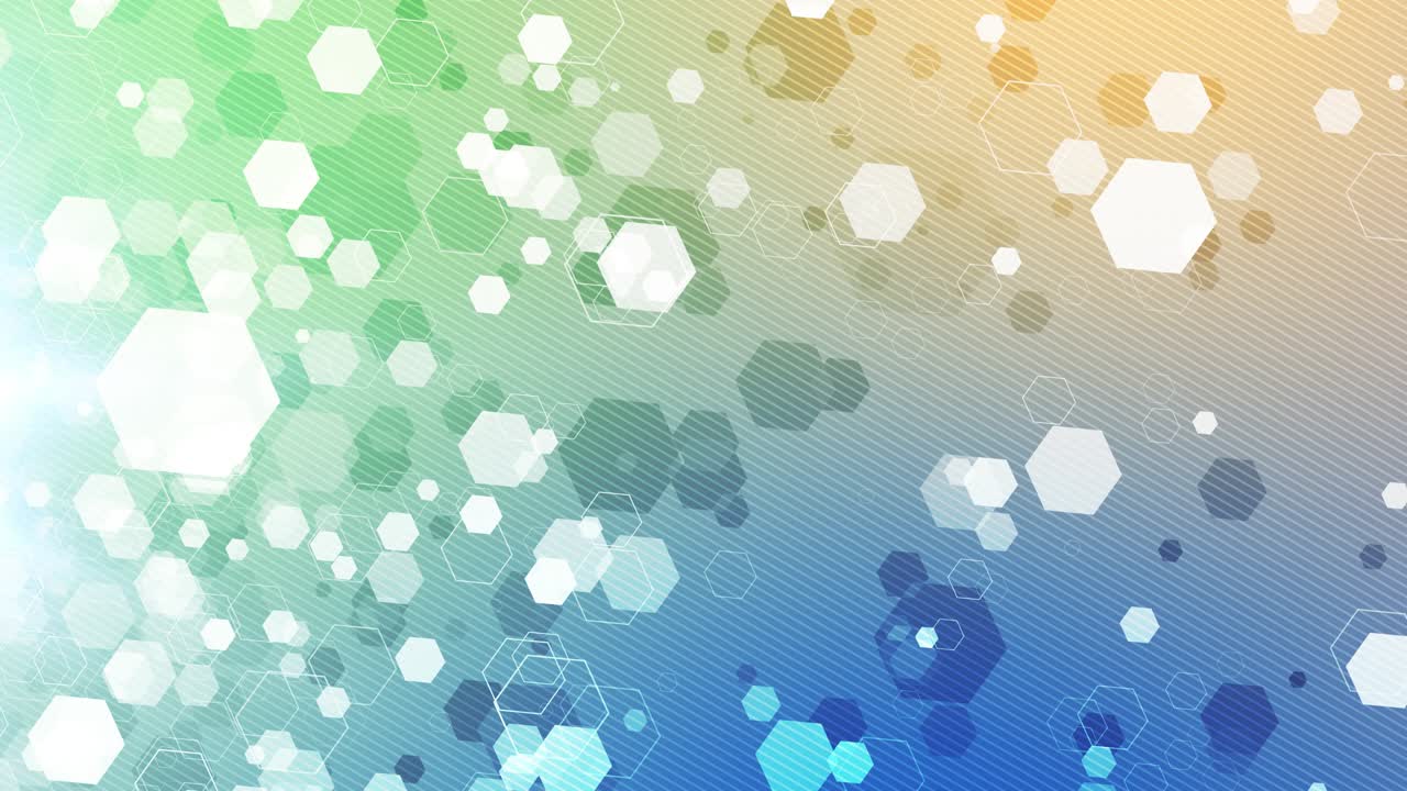 육각형 기하학 루프 애니메이션, 미래의 배경, 벌, 육각형 디지털 요소, 기술, 다각형 디자인