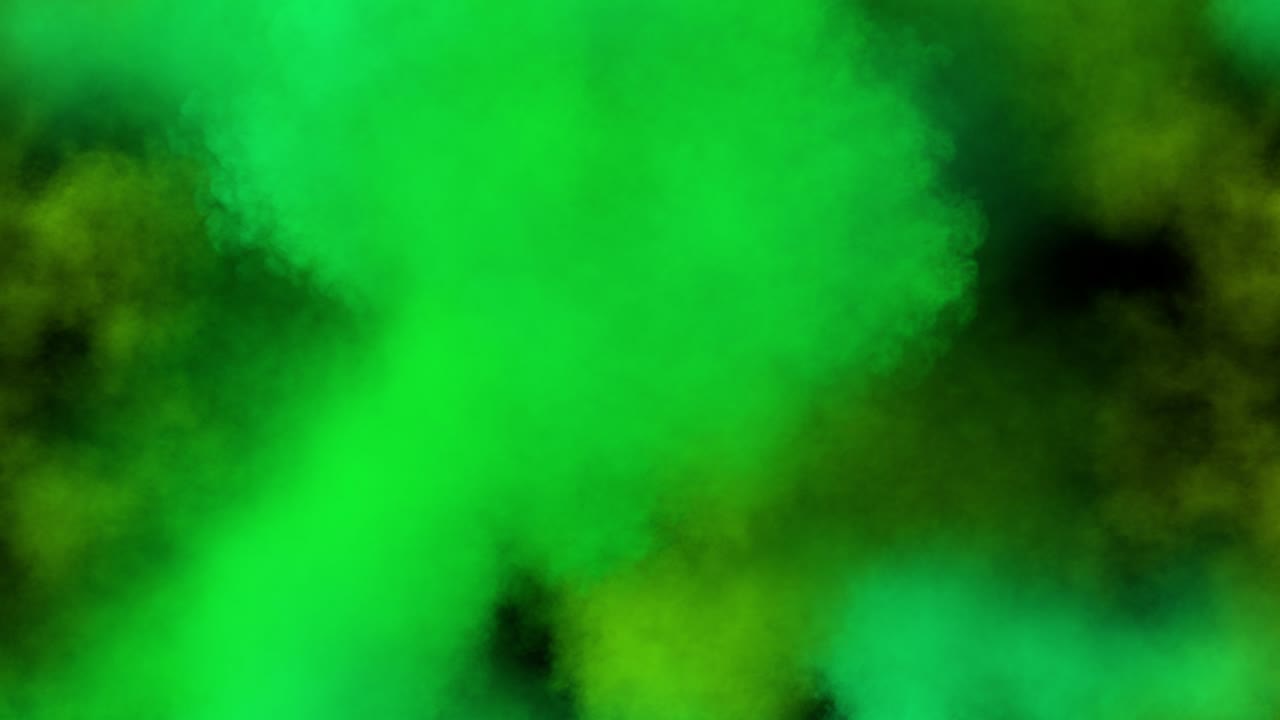 esparciendo humo de color, limpiando el marco horizontalmente. distancia media.