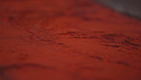 close-up of a hot, red, textured surface