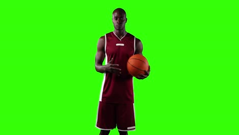 Basketball-player-on-green-screen