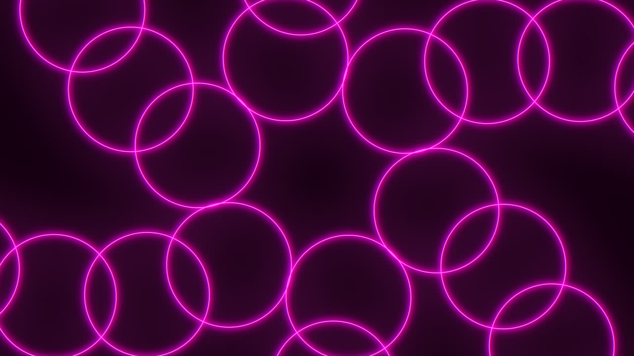 Abstract image featuring purple circles artistically arranged in a circular pattern against a black background