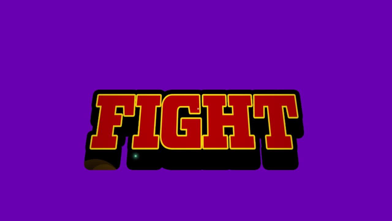 animación del texto de la lucha sobre el fondo del patrón