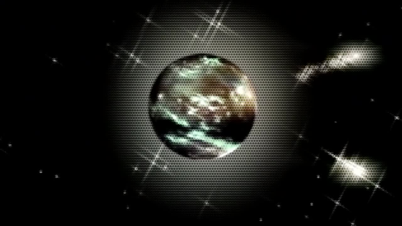 fondo animado en movimiento que muestra el planeta tierra desde el espacio