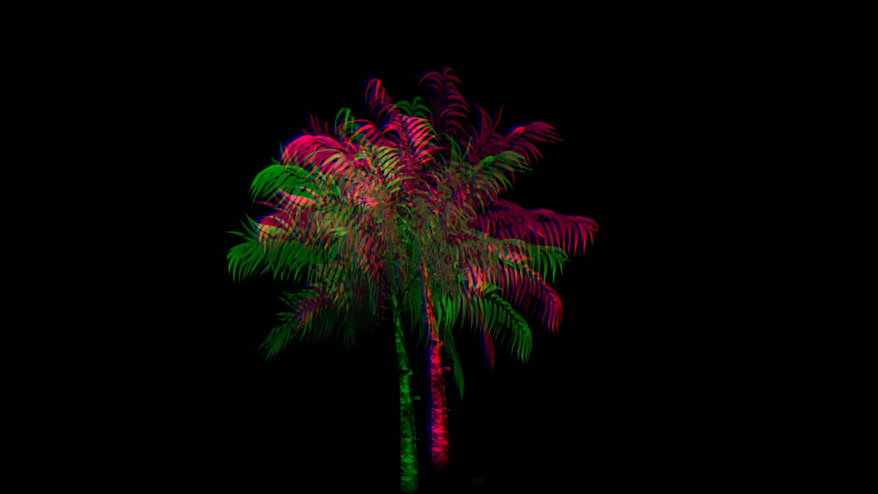 palmera de colores 4k