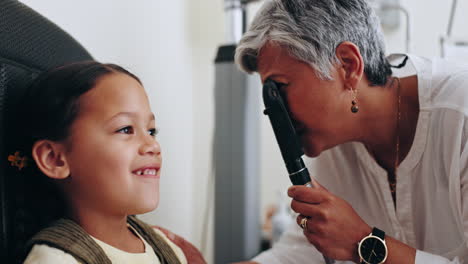 Eye-test-equipment,-child-or-woman-face