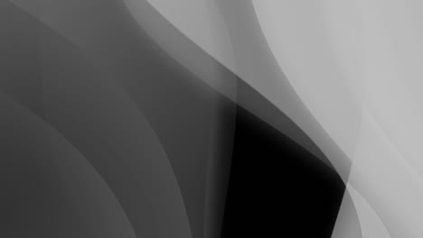 animation of grey waving layers with copy space on black background