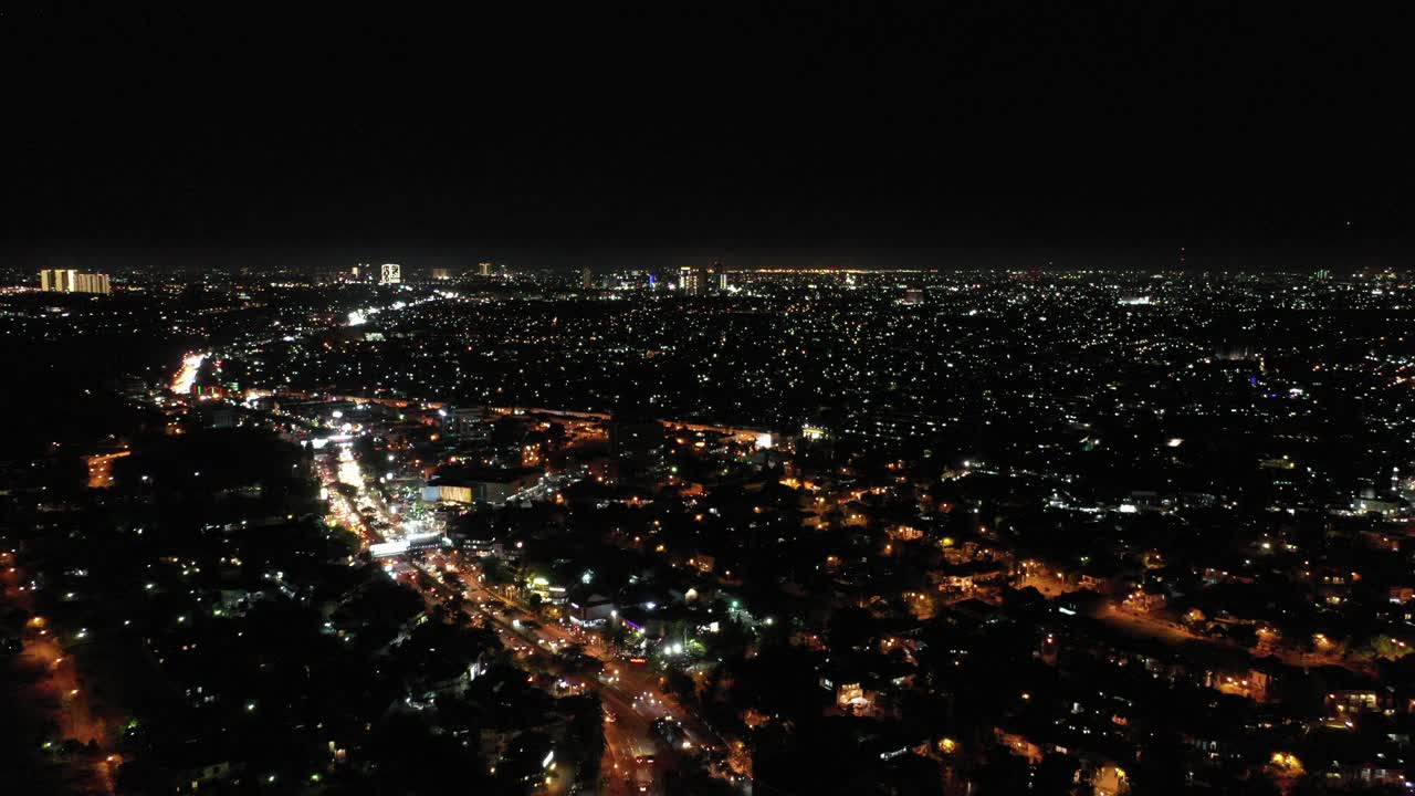 밤에 도시의 불빛