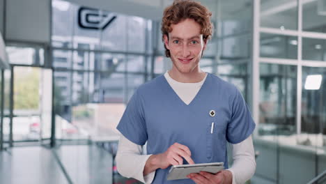 doctor using tablet in hospital