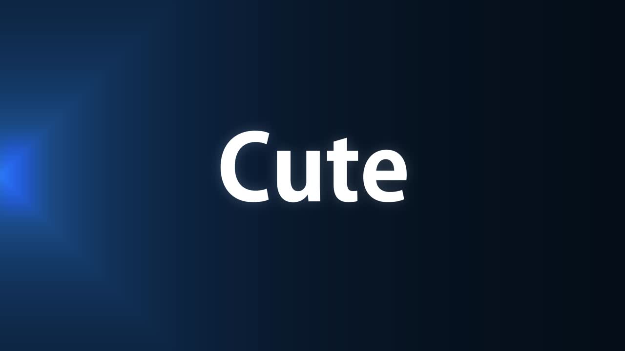 귀여운 텍스트 애니메이션 메시지 모션 그래픽