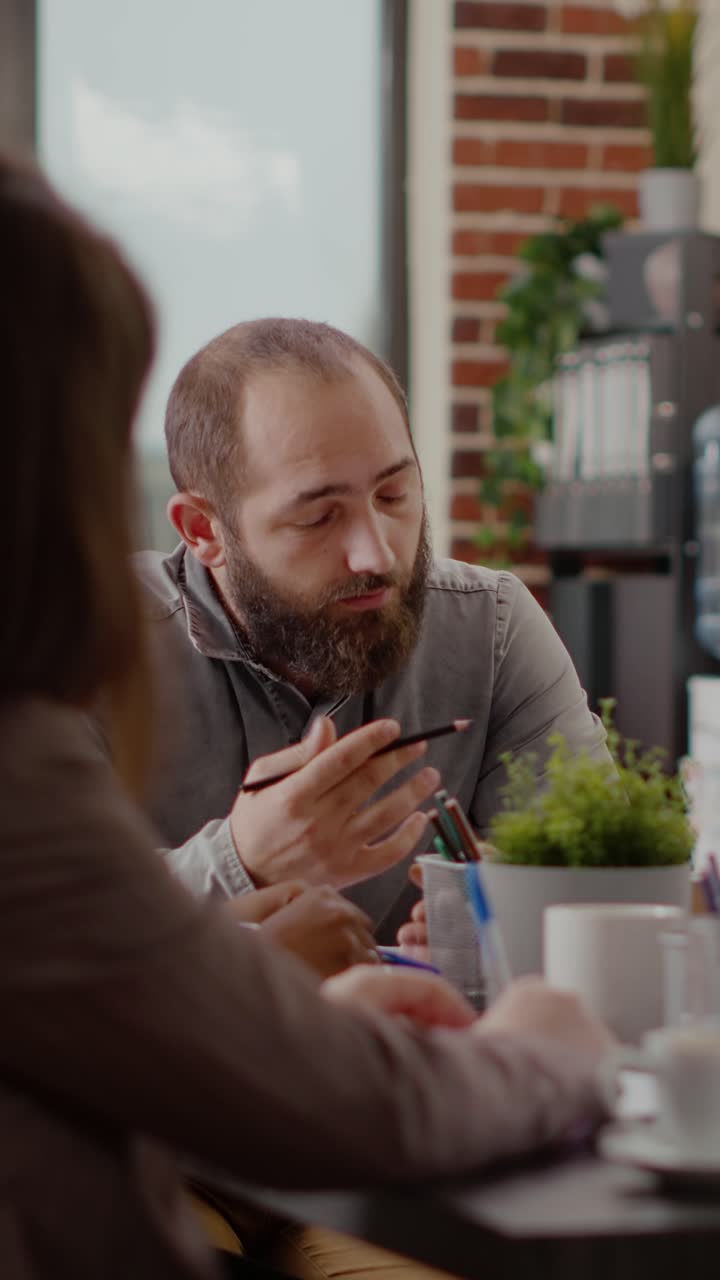 People having a business meeting in the office