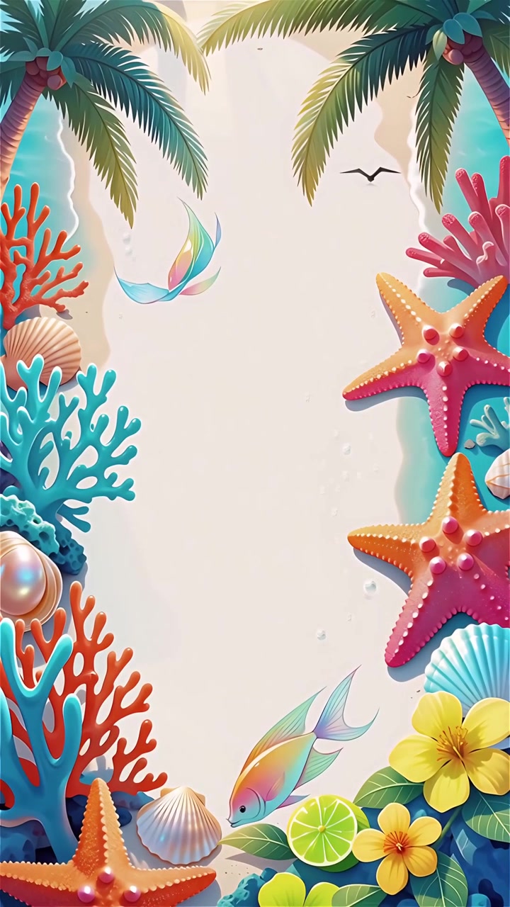 Tropical Summer Background Animation 4K