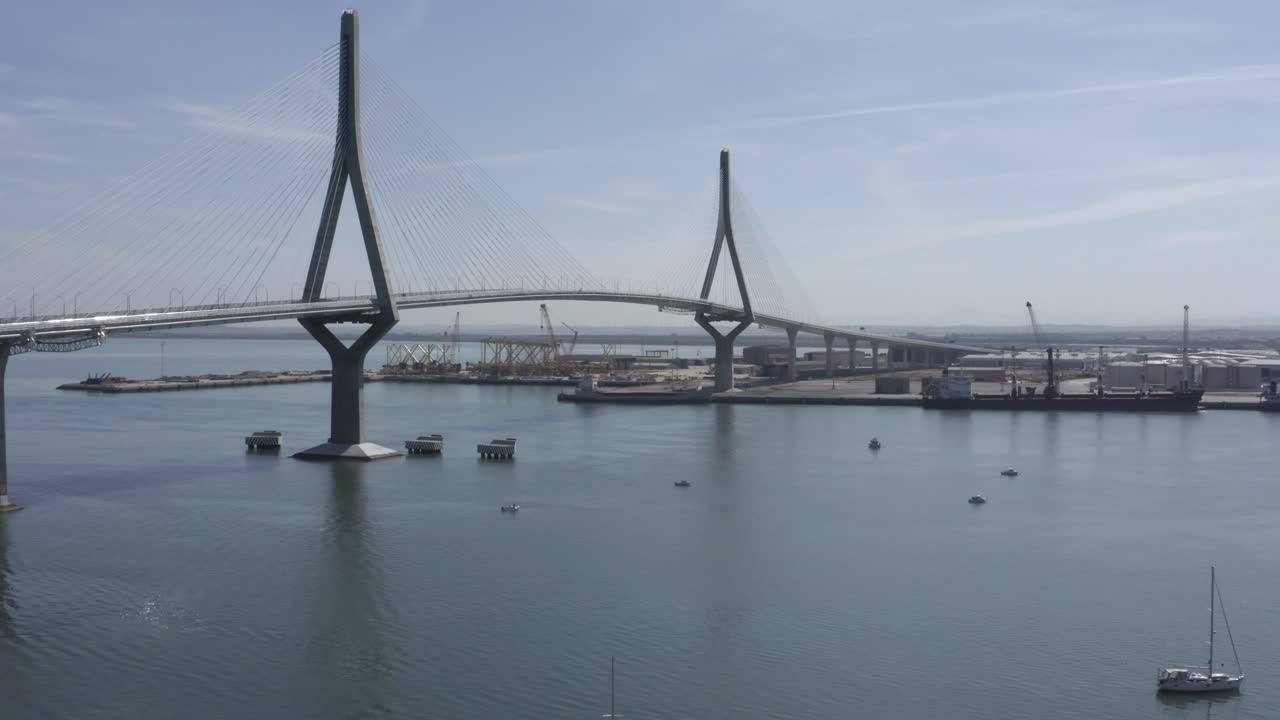 Cable-Stayed Bridge Over a Port