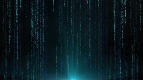 animation of lines made of green dots moving fast on black background