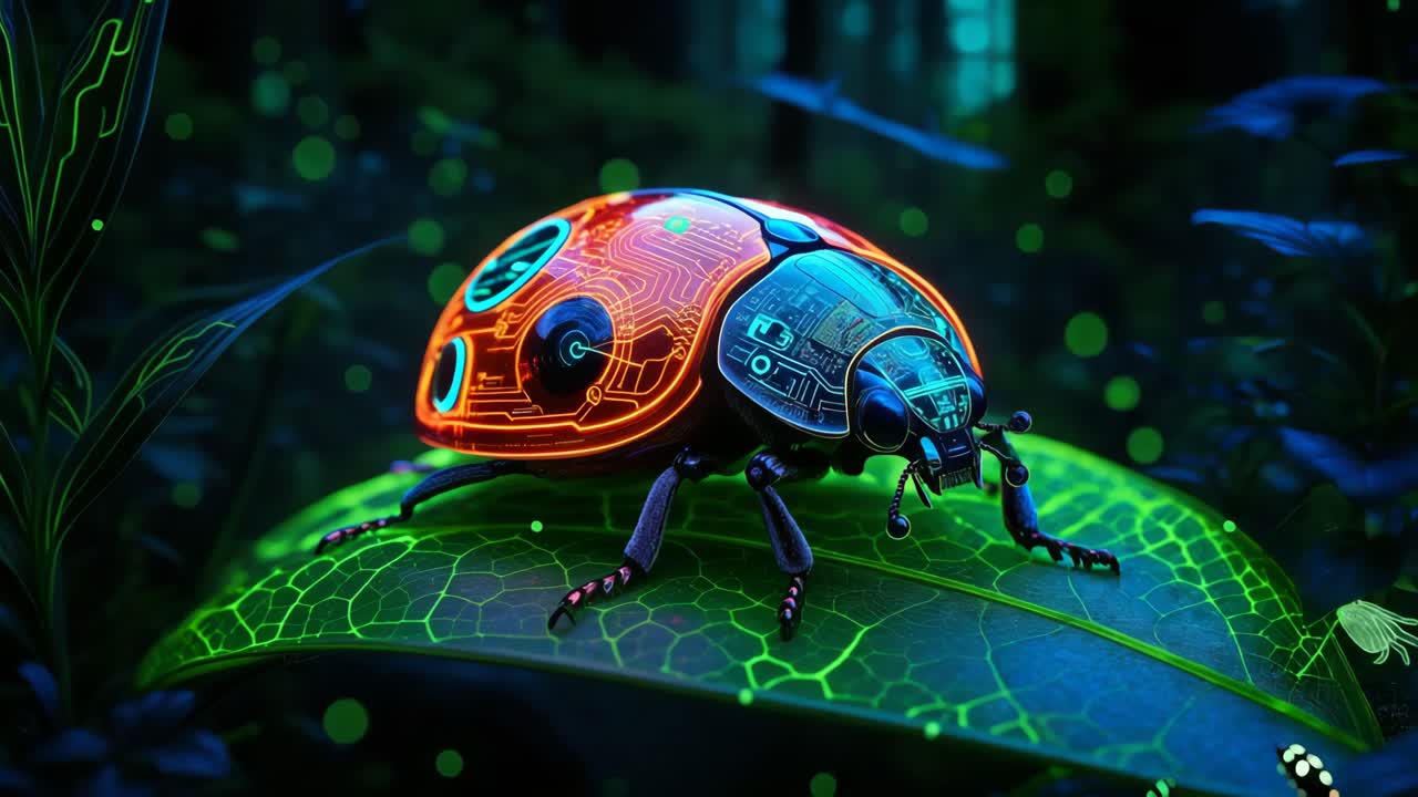 숲 속의 첨단 기술의 호랑이