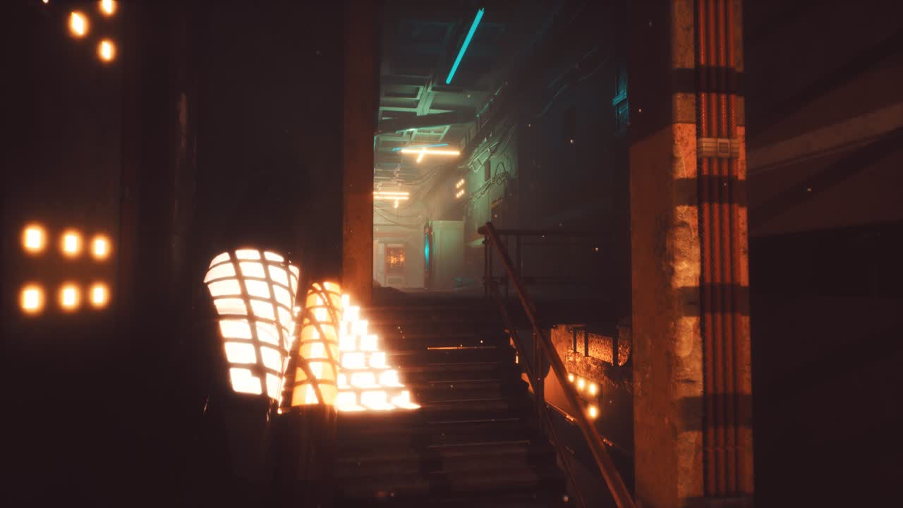 버려진 오래된 모텔의 인테리어