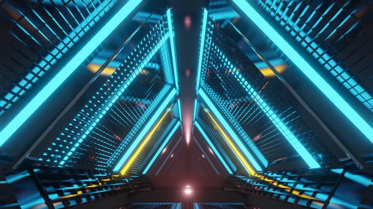 Neon-Futuristischer Tunnel