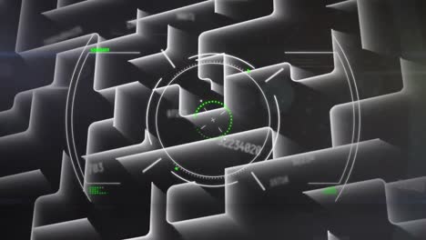 Animation-of-scope-scanning-and-numbers-processing-over-labyrinth