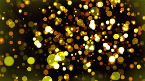 fondo de navidad con brillantes círculos de oro bokeh. renderización 3d generada por computadora