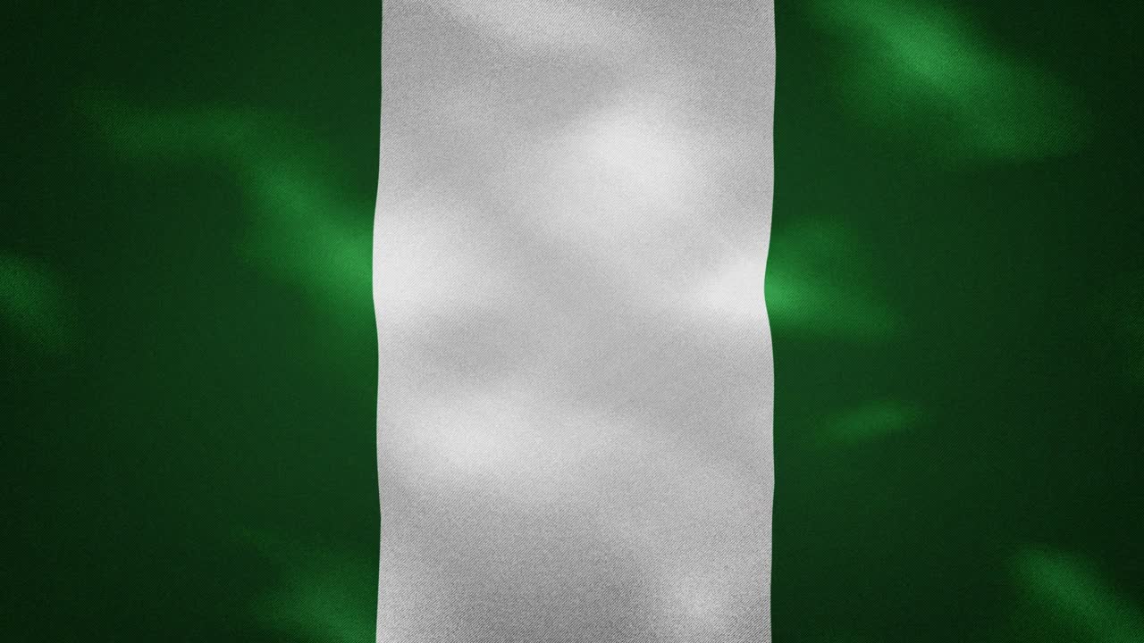 Nigerias tætte flagstof blafrer, baggrundssløjfe