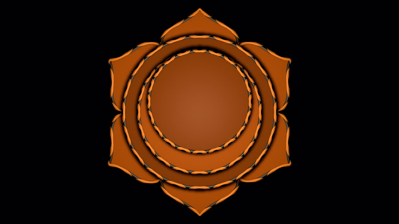 Beautiful high-quality animated Sacral Chakra with alpha channel. Ideal for spiritual and meditation projects.