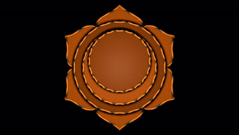 beautiful high-quality animated sacral chakra with alpha channel. ideal for spiritual and meditation projects.