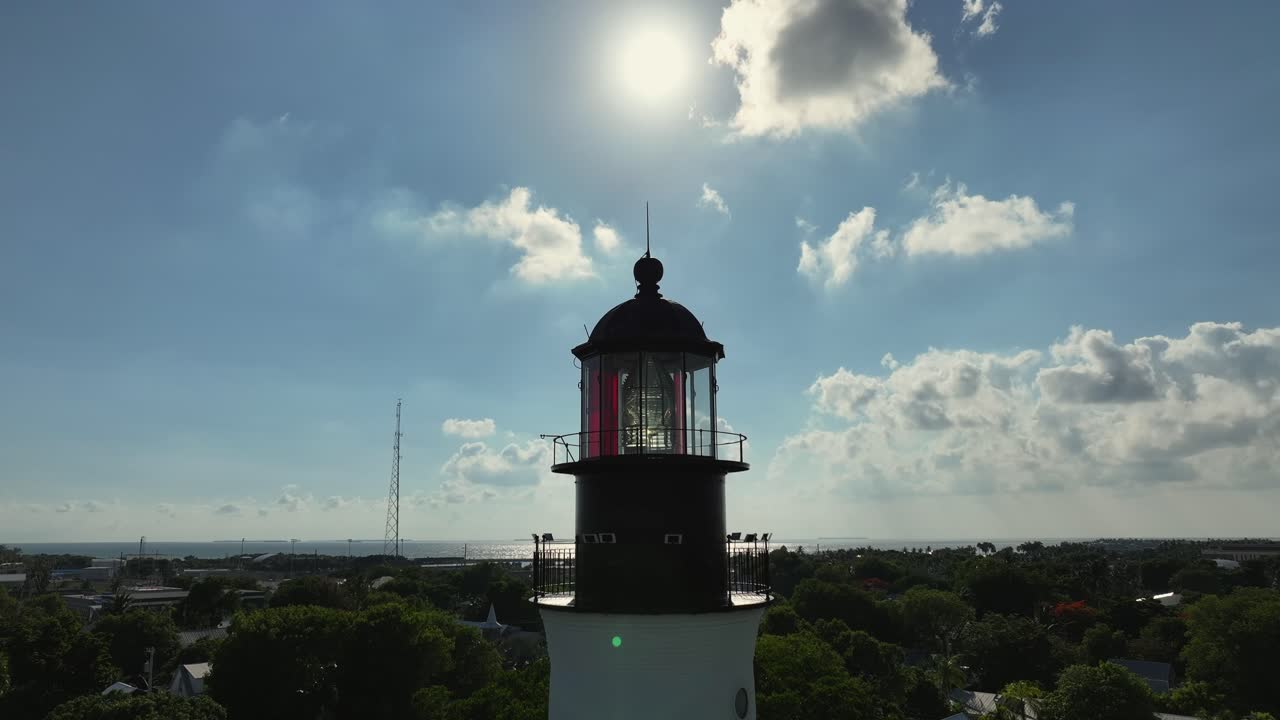 vista desde un avión no tripulado del faro de key west