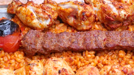 delicious turkish kebabs and grilled chicken