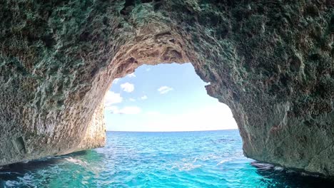 stunning ocean view from a cave