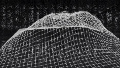 4k achtergrond animatie abstract wireframe analyse spin berg