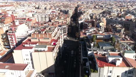 Vista-Aérea-De-Calles-Y-Edificios-De-Barcelona,-España