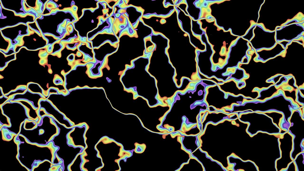 espectro artístico abstracto parpadeando hilos enredados en un bucle de video 4k sin costuras