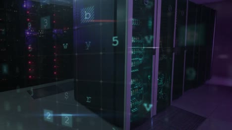 Cyber-Sicherheitsdatenverarbeitung-Gegen-Computer-Serverraum