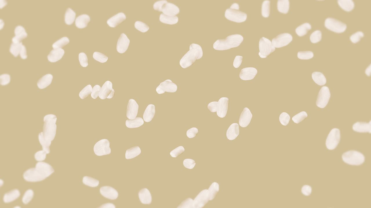 갈색 배경에 많은 을 날려. . 은. 채식주의자. 건강한 음식.  회전의 3d 루프 애니메이션.