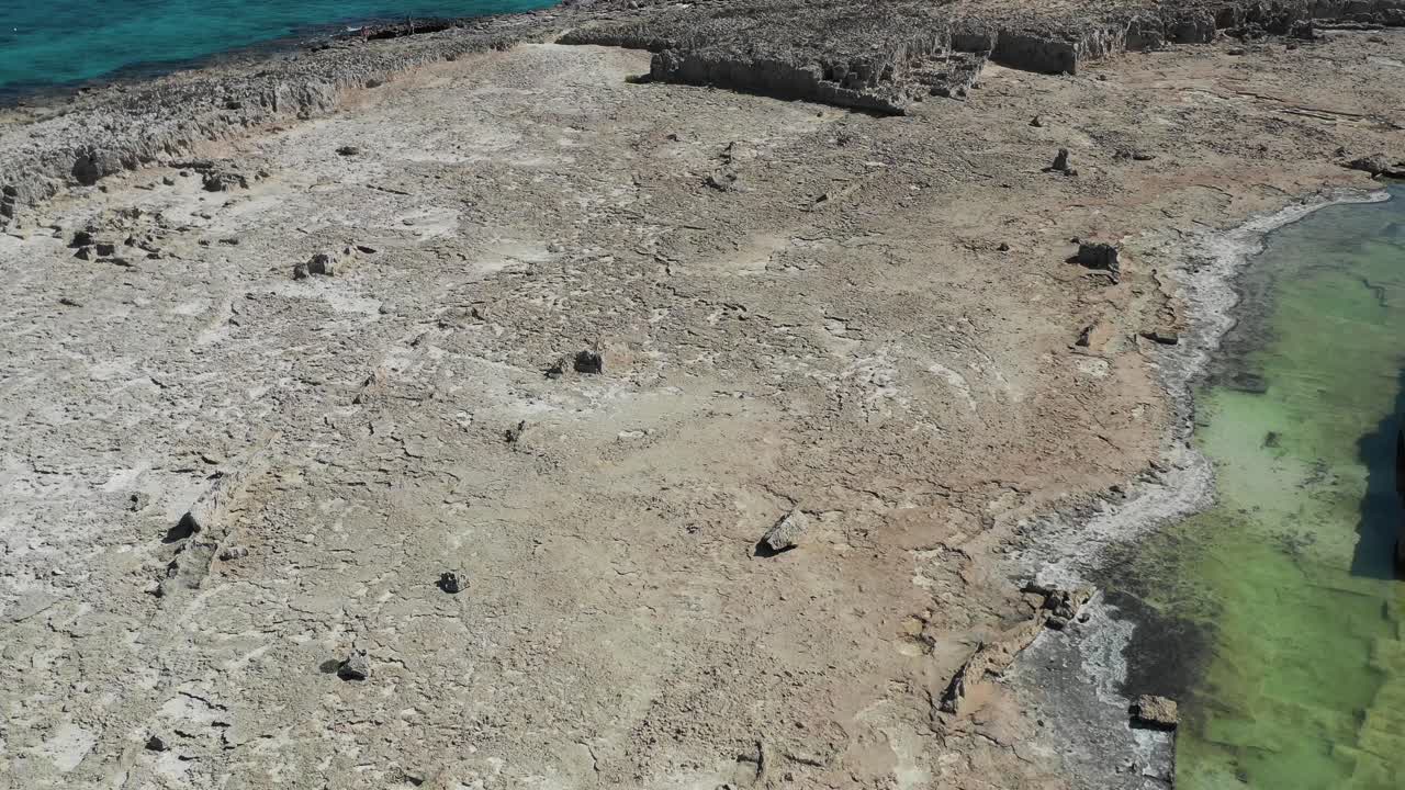 아이아 나파 해안의 항공 영상